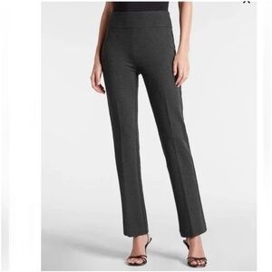 NEW Express Columnist High Waisted Knit Pull-On Gray Bootcut Pant